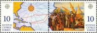 (№1992-790) Лист марок Кипр 1992 год "Карта EUROPACEPT 1992 года путешествие и церемонию посадки", Г